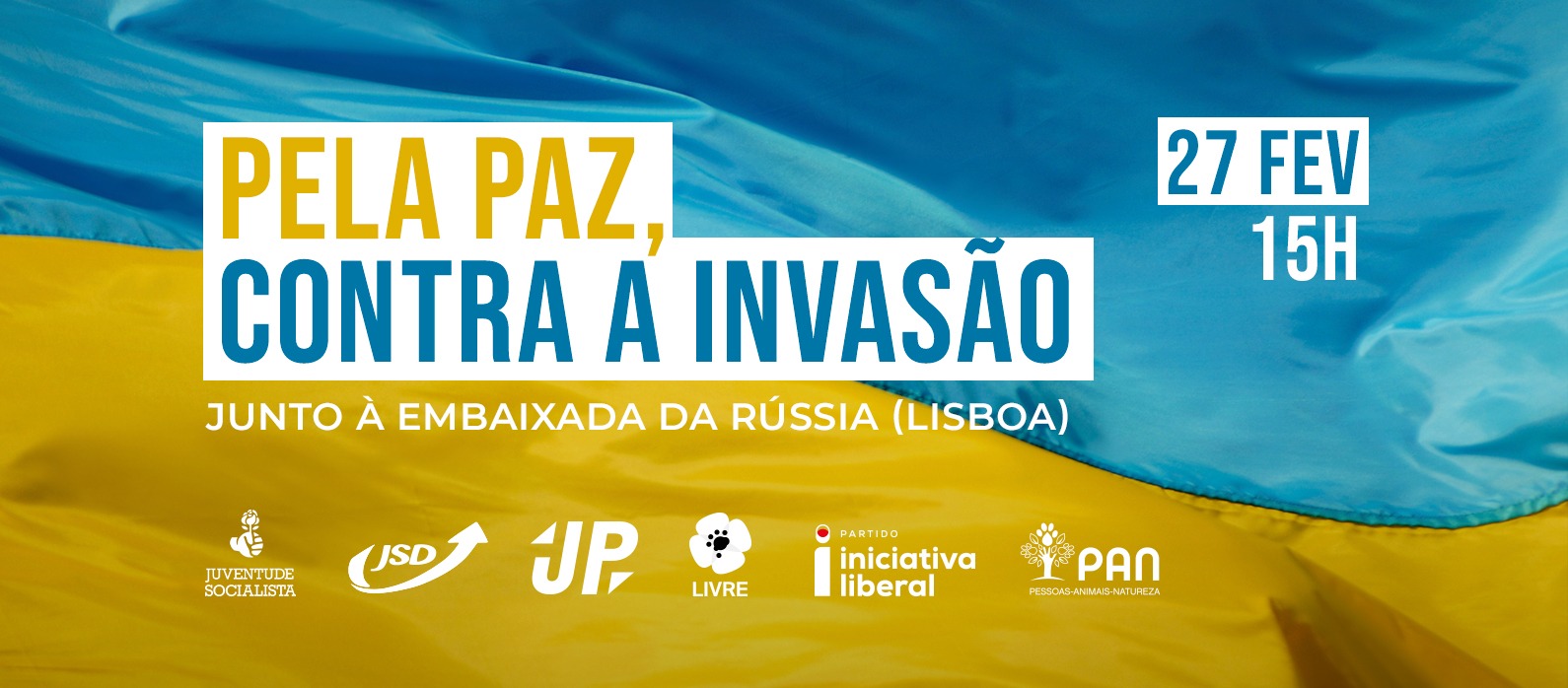 Manifestação de ucranianos frente a embaixada da Federação russa